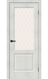 Межкомнатная дверь Неоклассик-33, со стеклом, цвет Bianco Veralinga