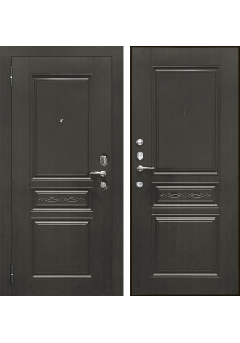 Дверь мет. SD Prof-10 Трио Венге, со стеклом