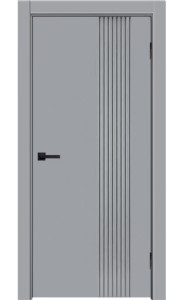 Дверь Мальта L 14 Светло-серая эмаль ДГ